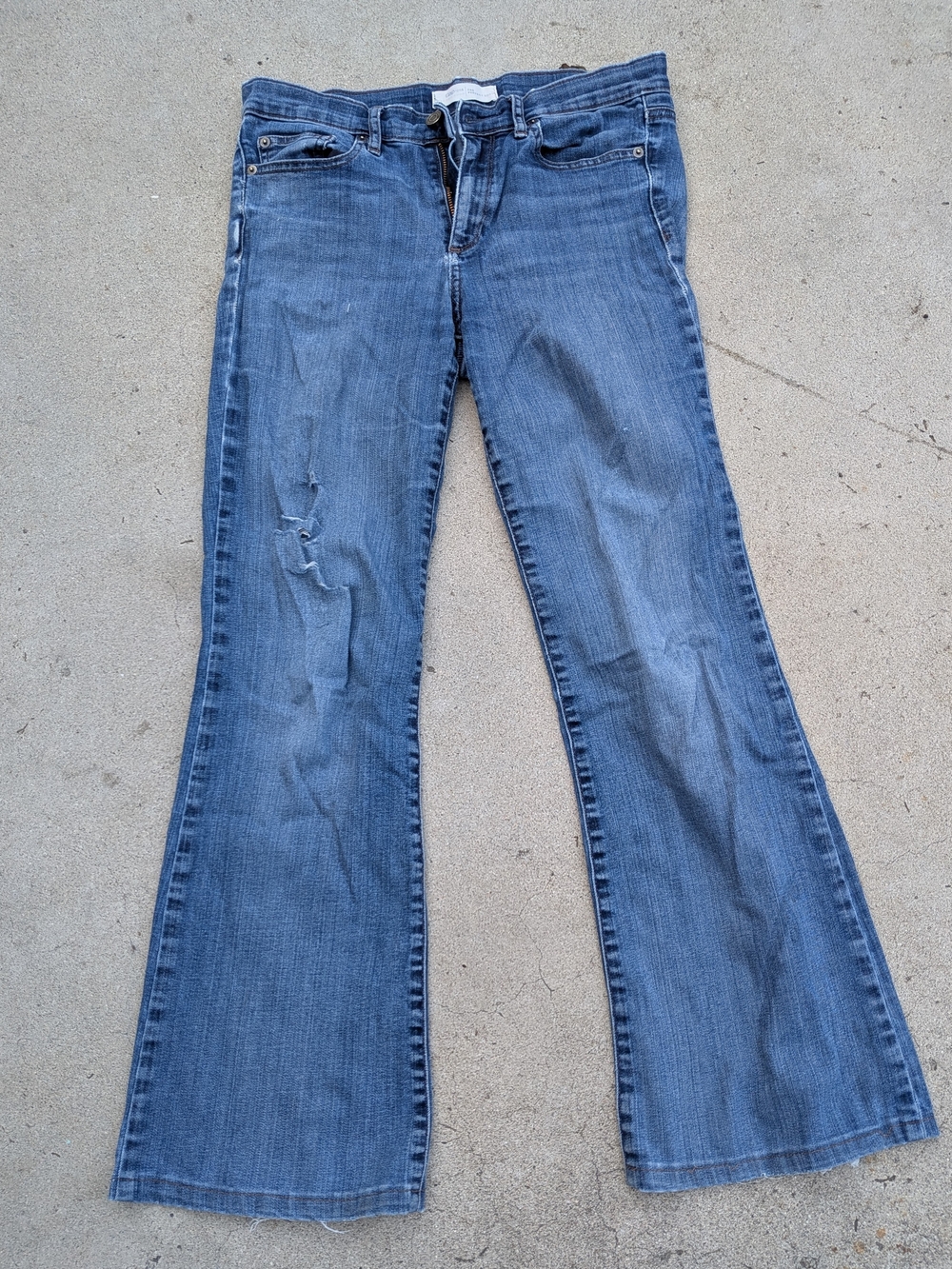 GAP Women's Stretch P Boot Wide-Leg Jeans in Blue Denim